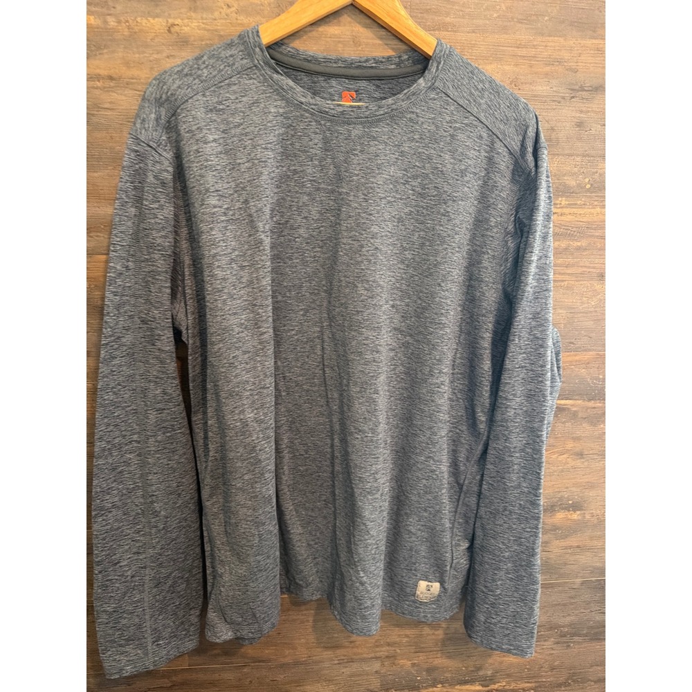 Rugged Elements Mens XXL Blue Space Dye Heather Long Sleeve Utility Shirt